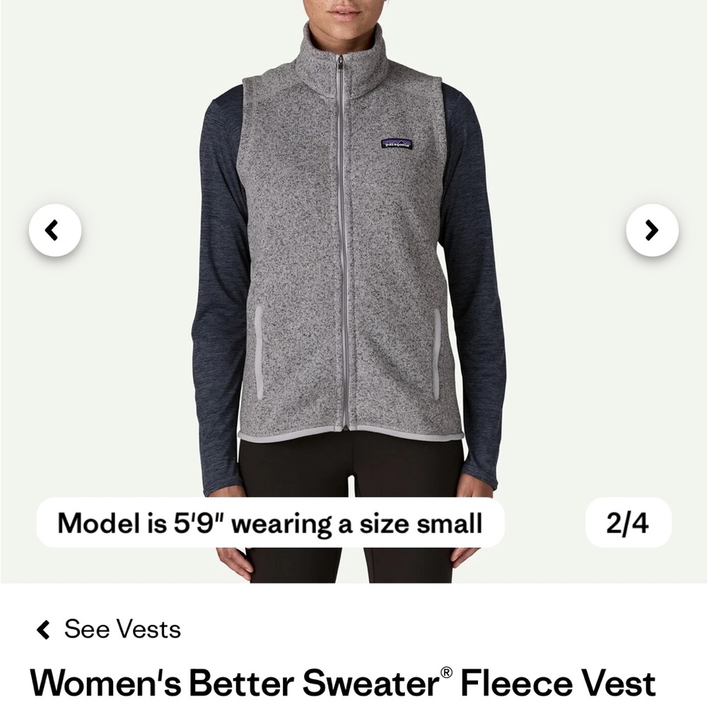 Patagonia Women's Gray Fleece Vest